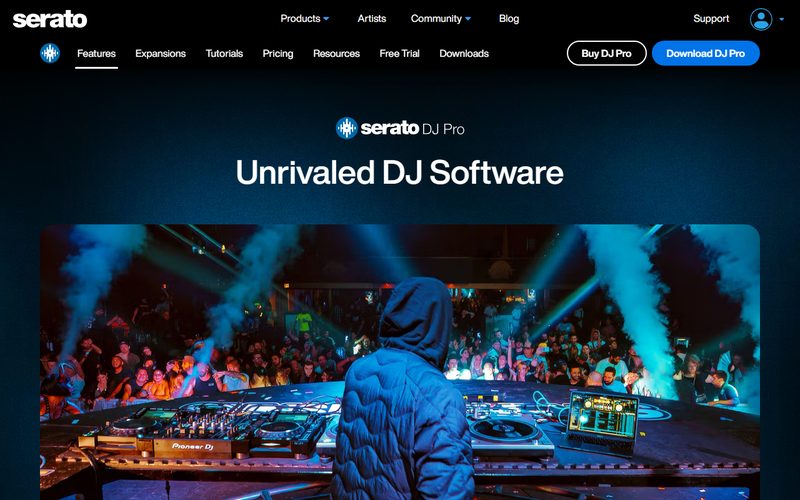 Serato DJ Pro landing page