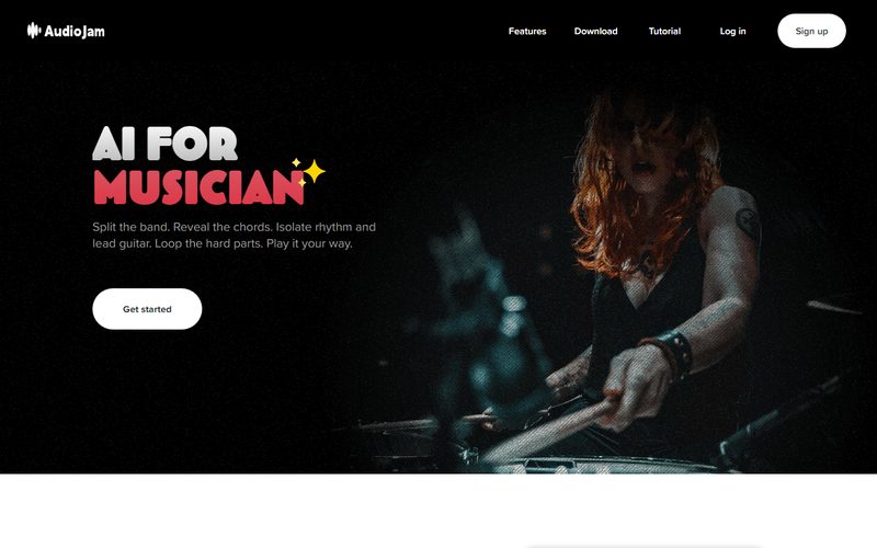 Audio Jam landing page