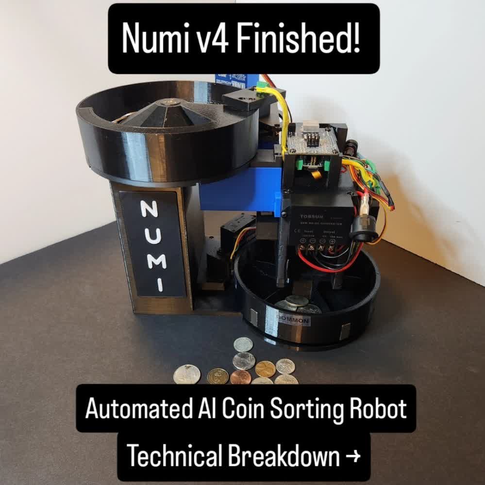 Numi v4 rebuilt autonomous coin sorter